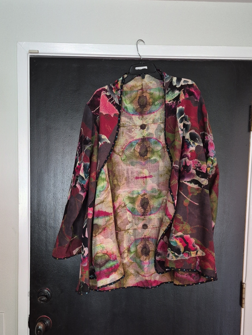 Multicolor Floral Open-Front Women’s Jacket